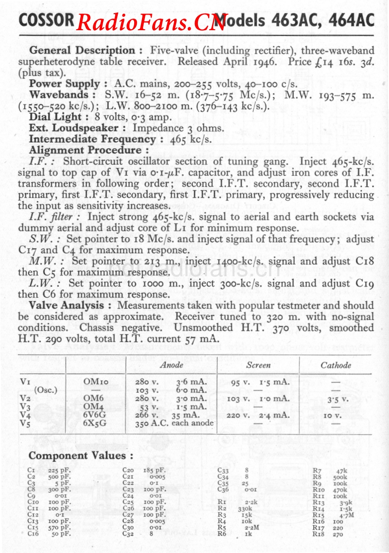 COSSOR-463AC电路原理图.pdf_第1页