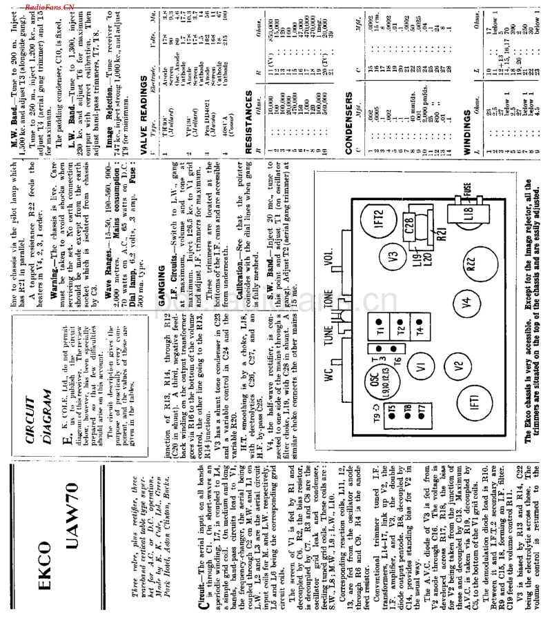 Ekco_UAW70电路原理图.pdf_第1页