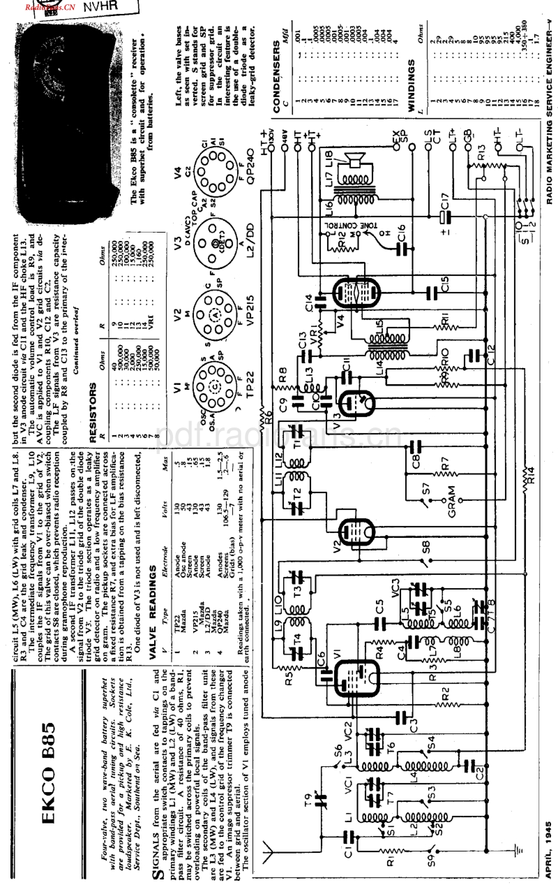 Ekco_B85电路原理图.pdf_第1页