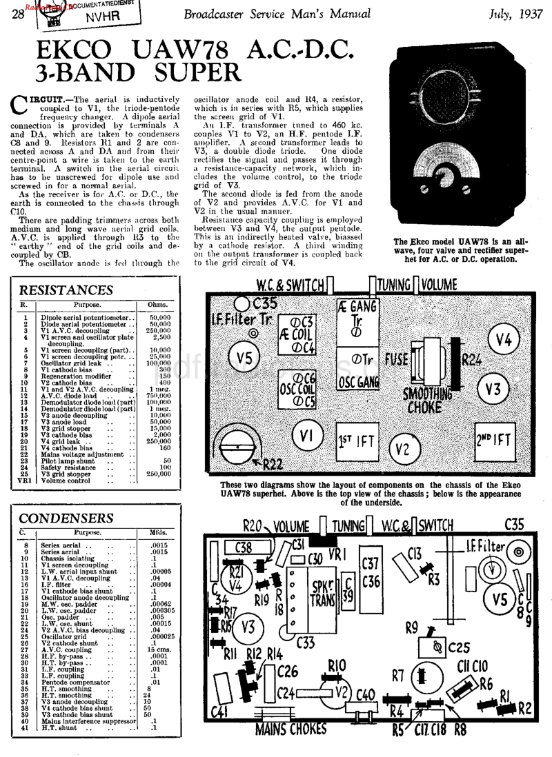 Ekco_UAW78电路原理图.pdf_第1页