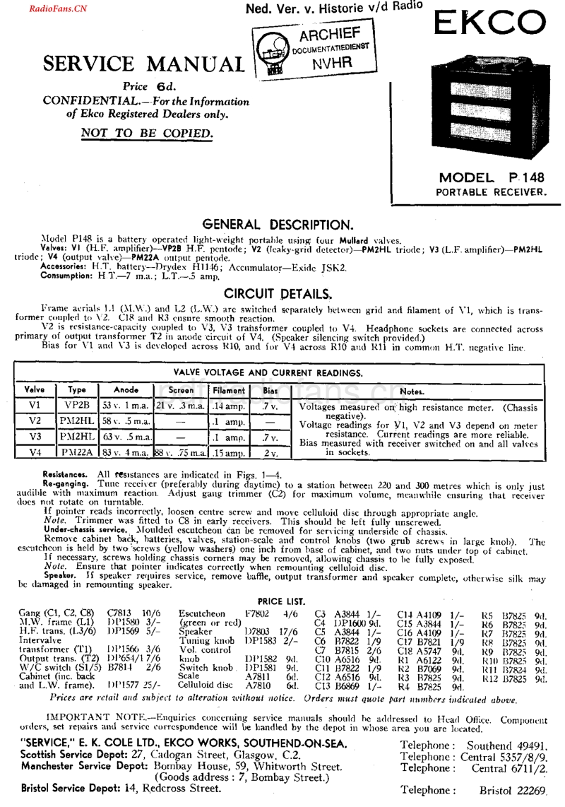 Ekco_P148电路原理图.pdf_第1页