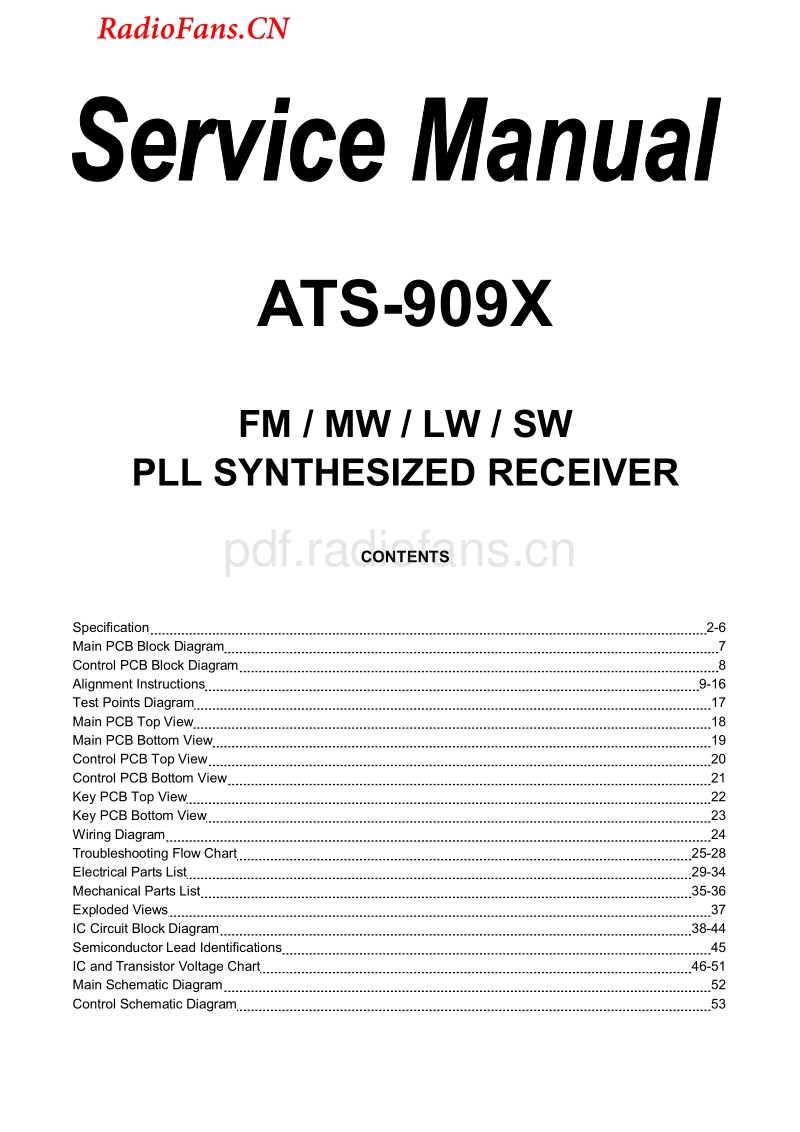 山进Sangean ATS-909X. Service manual-电路原理图.pdf_第1页