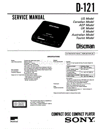 索尼 D-121 电路图 维修手册.pdf