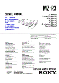 索尼 sony_MZ-R3_service_manual 电路图 维修手册.pdf