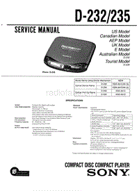 索尼 D-232_235 电路图 维修手册.pdf