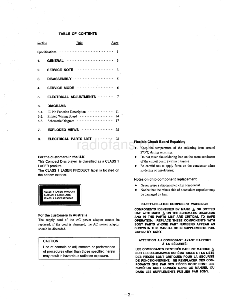 索尼 D-245 电路图 维修手册.pdf_第2页