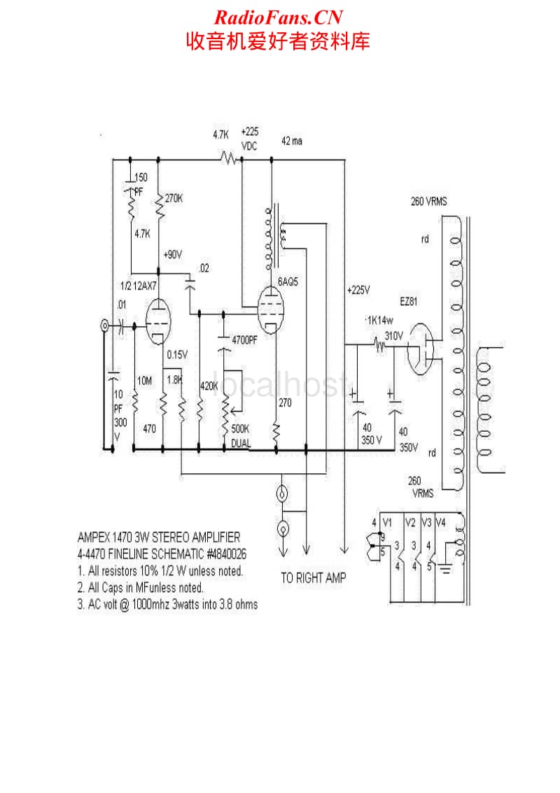 Ampex-1470-Schematic电路原理图.pdf_第1页