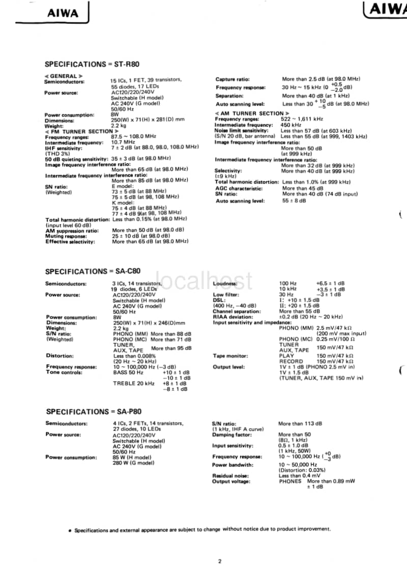 Aiwa-SA-C80-SA-P80-ST-R80-Service-Manual电路原理图.pdf_第2页