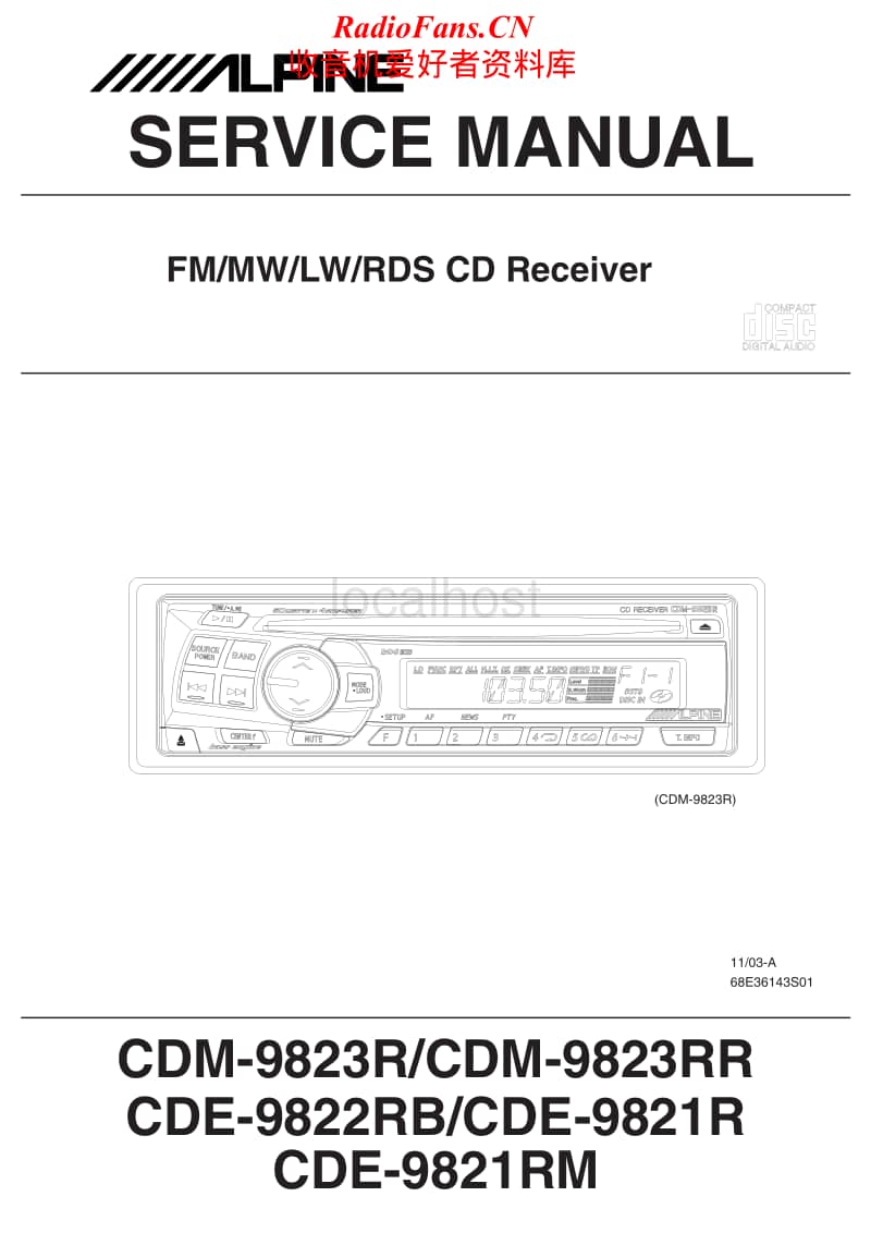 Alpine-CDE-9821-RM-Service-Manual电路原理图.pdf_第1页