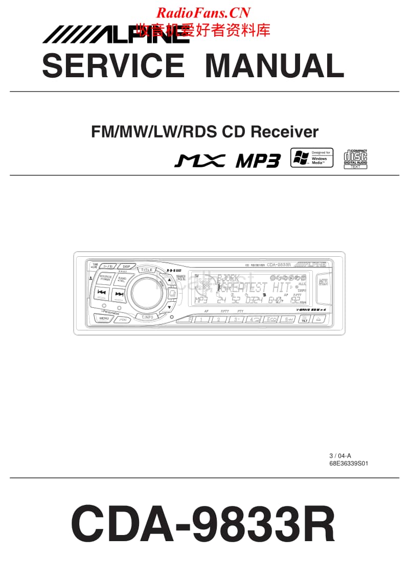 Alpine-CDA-9833-R-Service-Manual电路原理图.pdf_第1页