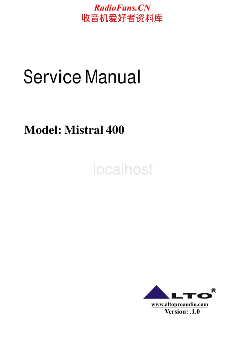 Alto-Mistral-400-Service-Manual电路原理图.pdf_第1页