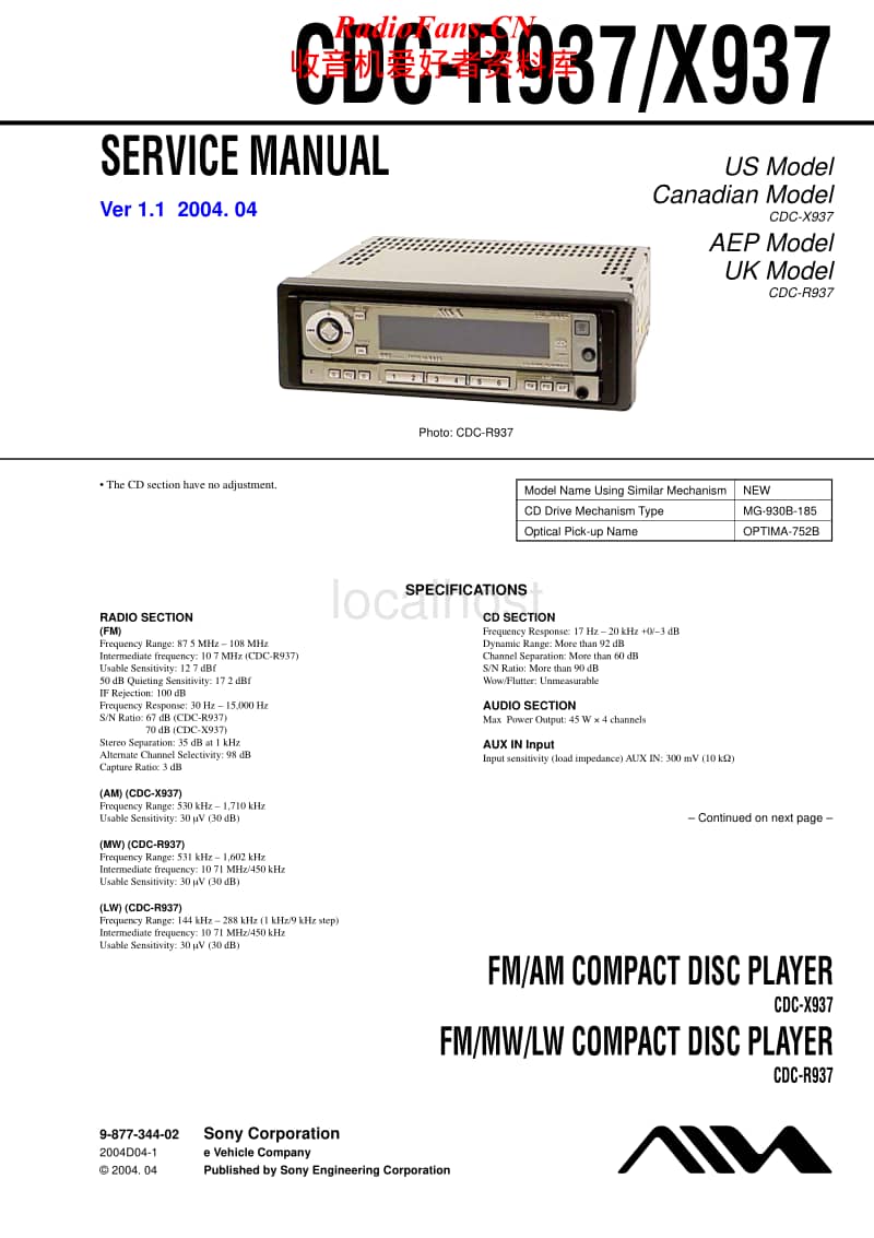 Aiwa-CDC-X937-Service-Manual电路原理图.pdf_第1页