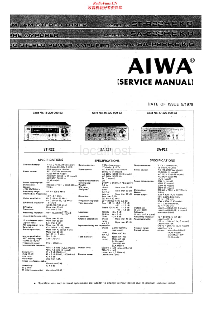 Aiwa-SA-C22G-Service-Manual电路原理图.pdf_第1页