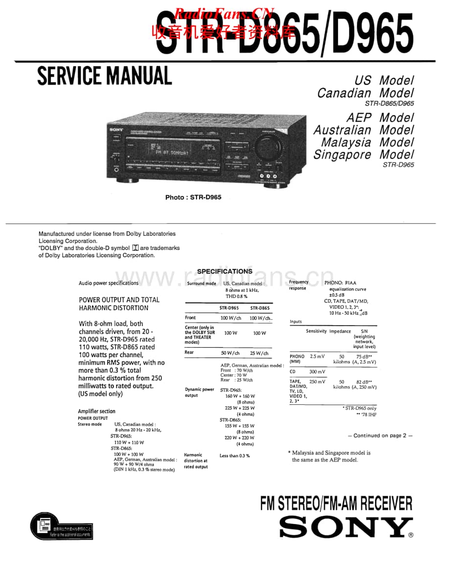 Sony-STR-D865-Service-Manual电路原理图.pdf_第1页