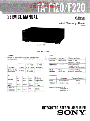 Sony-TA-F120-Service-Manual电路原理图.pdf