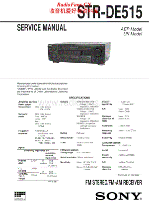 Sony-STR-DE515-Service-Manual电路原理图.pdf