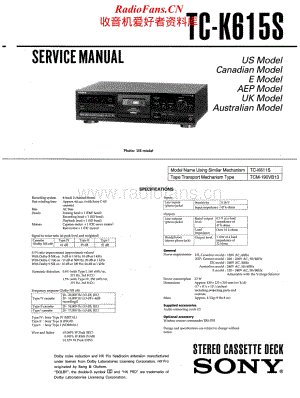 Sony-TC-K615S-Service-Manual电路原理图.pdf