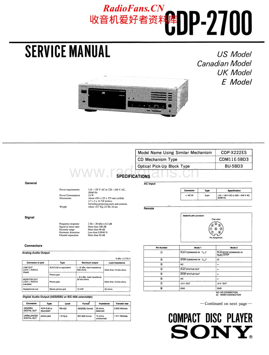 Sony-CDP-2700-Service-Manual电路原理图.pdf_第1页