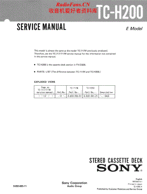 Sony-TC-H200-Service-Manual电路原理图.pdf