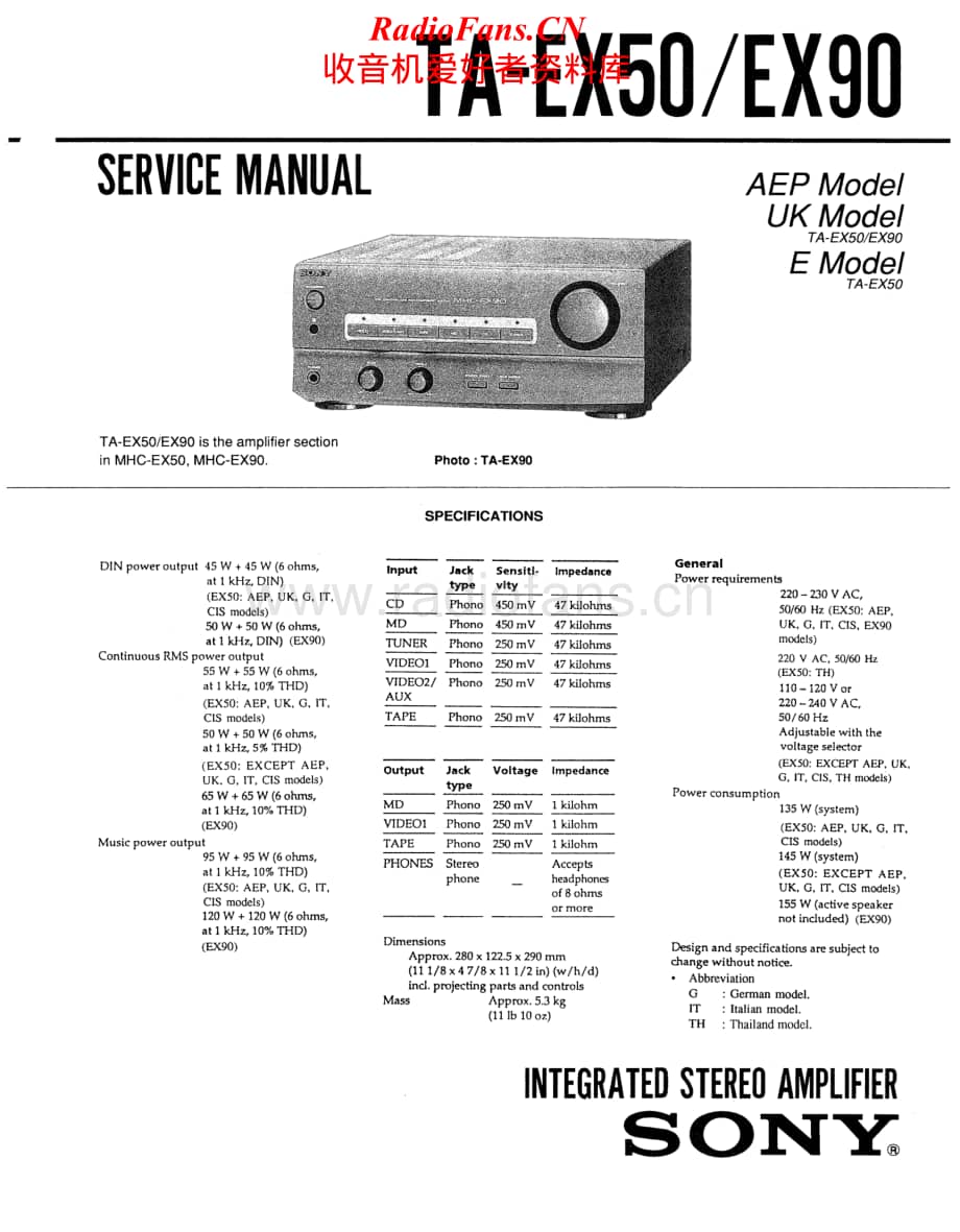 Sony-TA-EX50-Service-Manual电路原理图.pdf_第1页