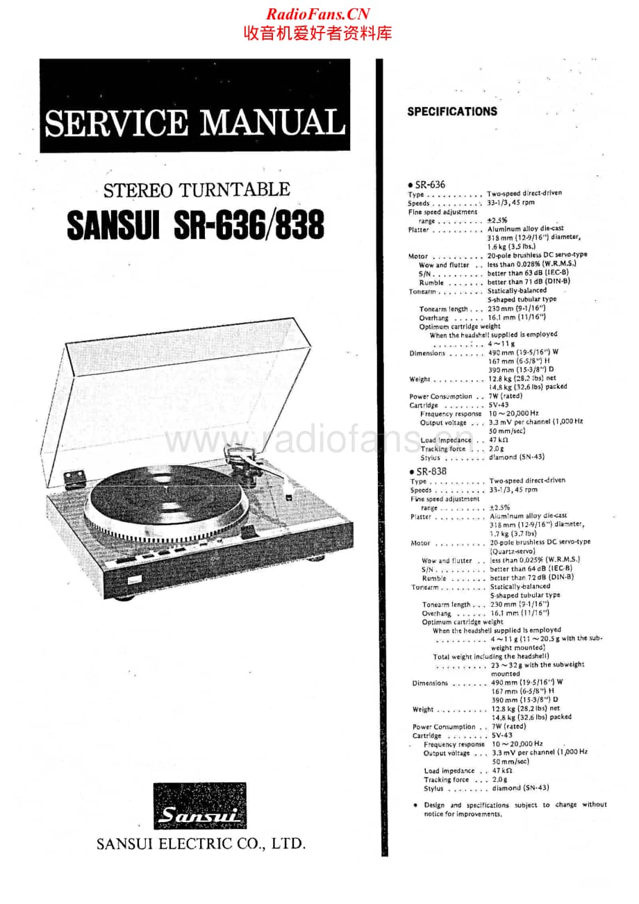 Sansui-SR-838-Service-Manual电路原理图.pdf_第1页