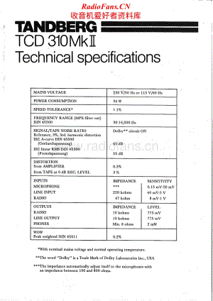 Tandberg-TCD-310_Mk2-Service-Manual电路原理图.pdf