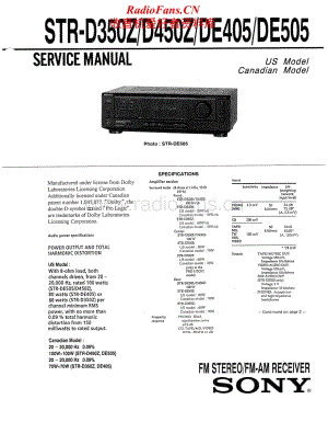 Sony-STR-DE405-Service-Manual电路原理图.pdf