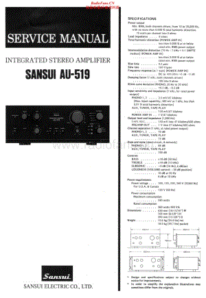Sansui-AU-519-Service-Manual电路原理图.pdf