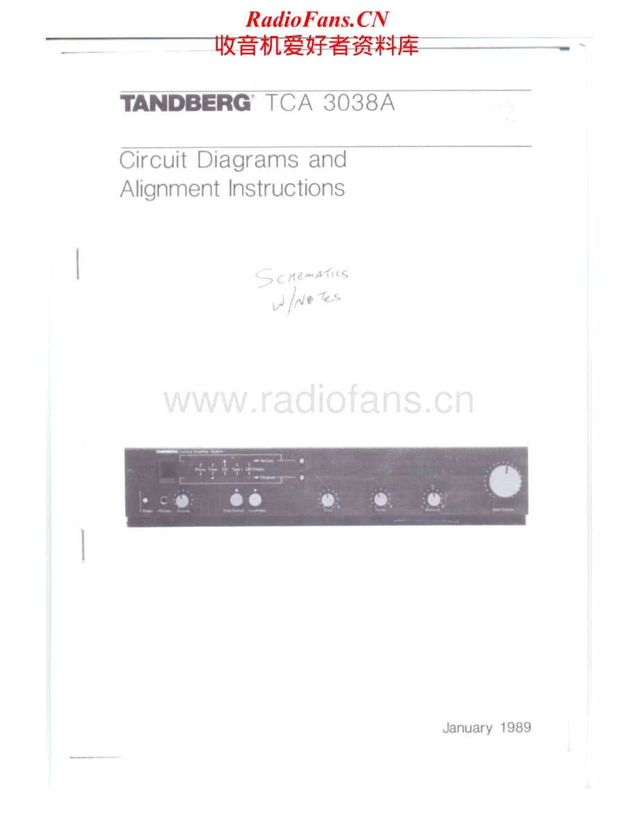 Tandberg-TCA-3038-A-Service-Manual电路原理图.pdf_第1页