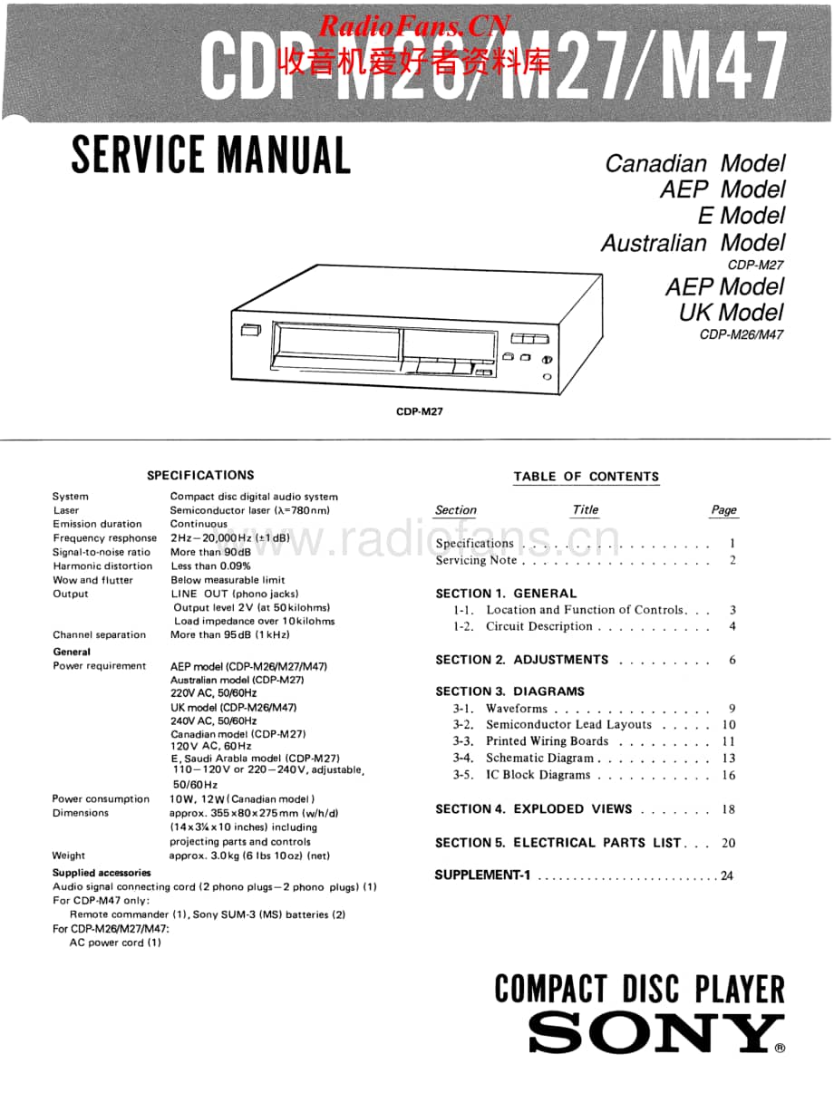 Sony-CDP-M27-Service-Manual电路原理图.pdf_第1页