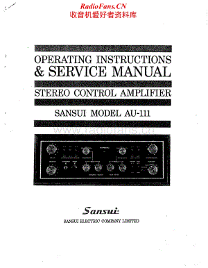 Sansui-AU-111-Service-Manual电路原理图.pdf