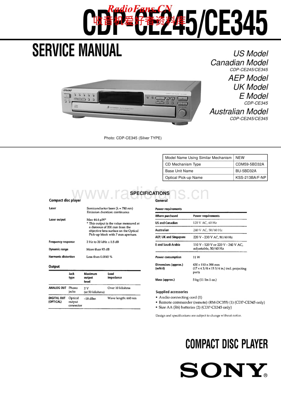 Sony-CDP-CE345-Service-Manual电路原理图.pdf_第1页