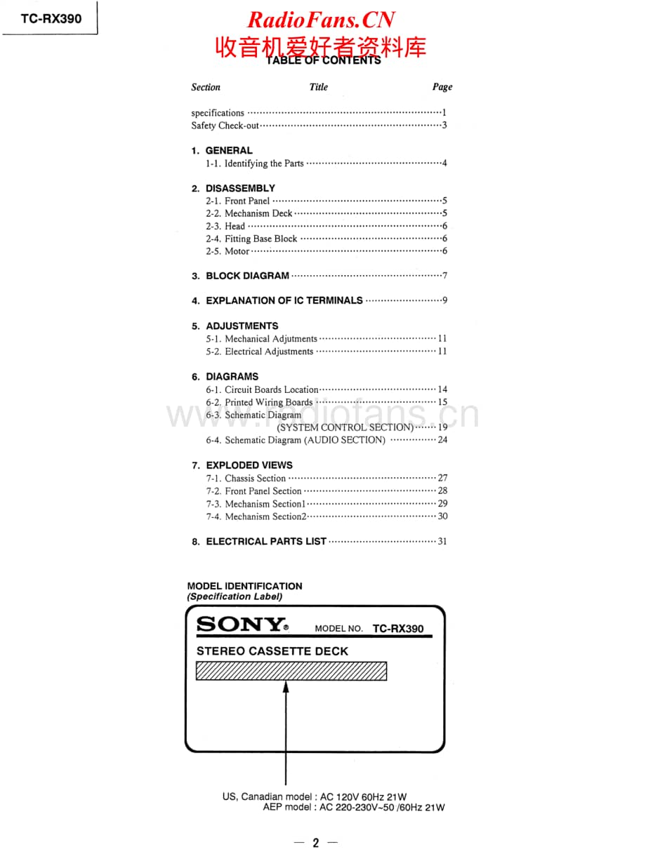 Sony-TC-RX390-Service-Manual电路原理图.pdf_第2页