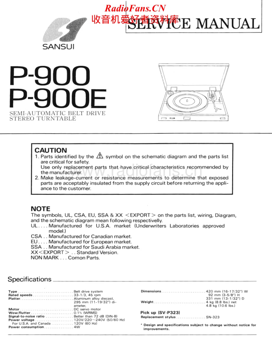 Sansui-P-900-Service-Manual电路原理图.pdf_第1页