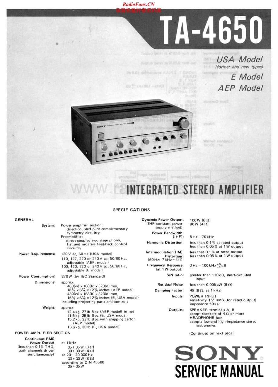 Sony-TA-4650-Service-Manual电路原理图.pdf_第1页