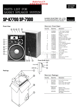 Sansui-SP-7300-Service-Parts-List电路原理图.pdf
