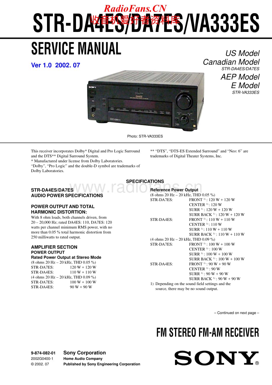 Sony-STR-VA333ES-Service-Manual电路原理图.pdf_第1页