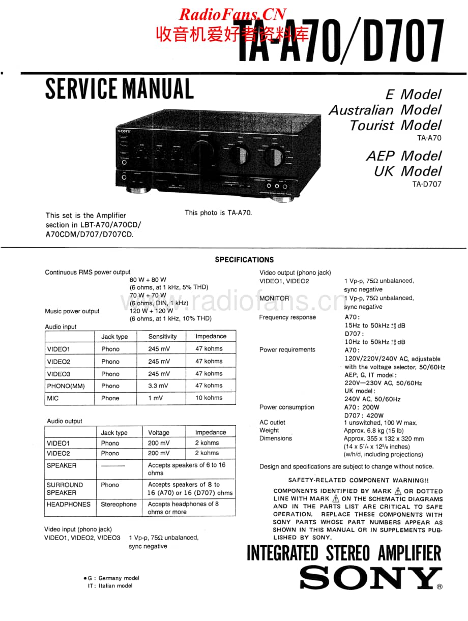 Sony-TA-A70-Service-Manual电路原理图.pdf_第1页