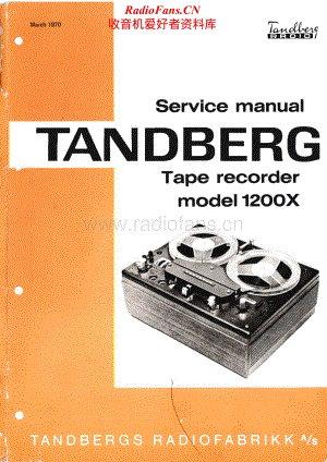Tandberg-1200-X-Service-Manual电路原理图.pdf
