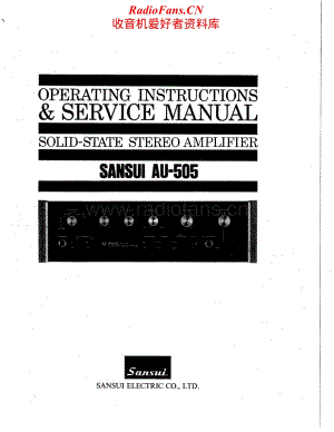 Sansui-AU-505-Service-Manual电路原理图.pdf