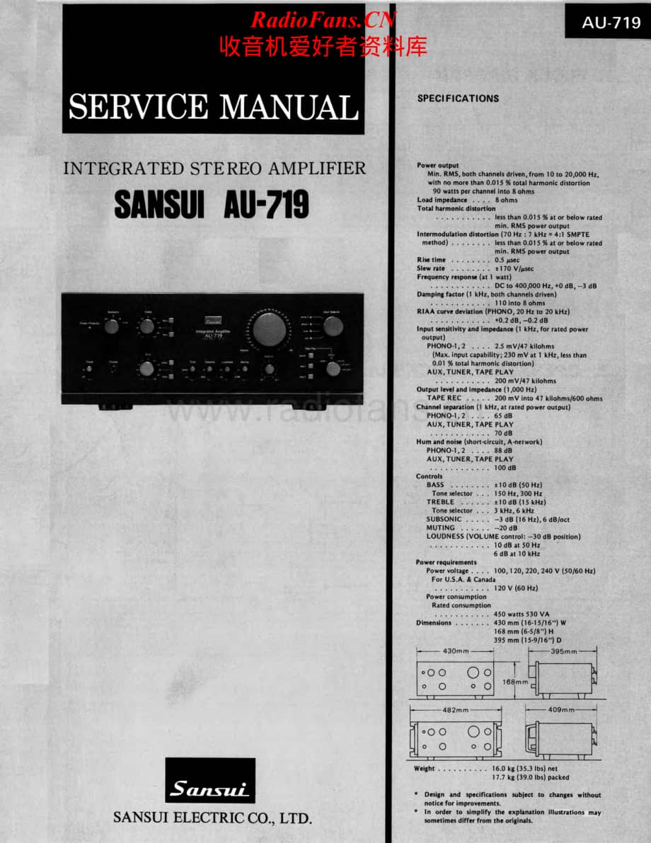 Sansui-AU-719-Service-Manual电路原理图.pdf_第1页