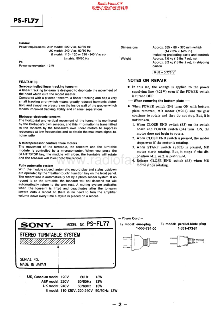 Sony-PS-FL77-Service-Manual电路原理图.pdf_第2页