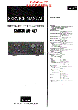 Sansui-AU-417-Service-Manual电路原理图.pdf