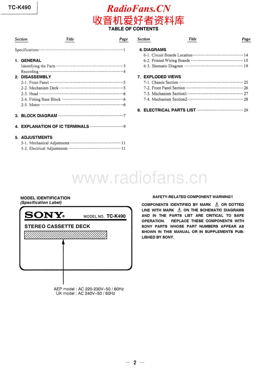 Sony-TC-K490-Service-Manual电路原理图.pdf_第2页