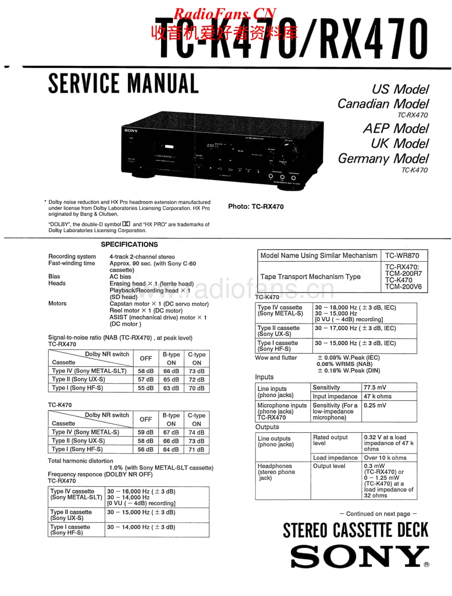 Sony-TC-K470-Service-Manual电路原理图.pdf_第1页