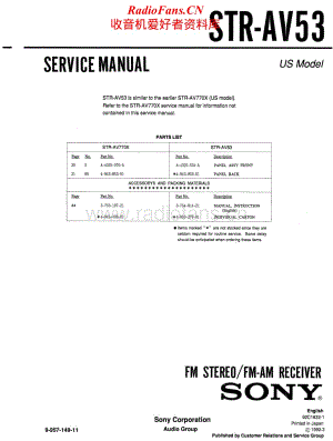 Sony-STR-AV53-Service-Manual电路原理图.pdf