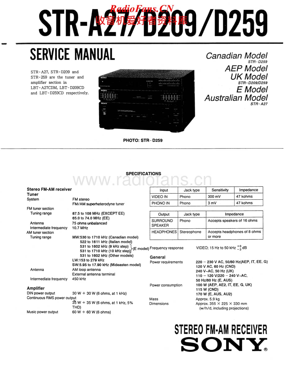 Sony-STR-D209-Service-Manual电路原理图.pdf_第1页