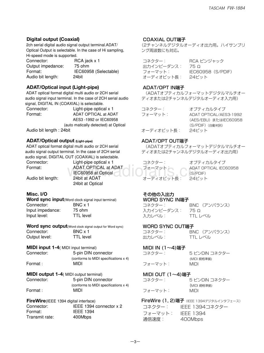 Tascam-FW-1884-Service-Manual电路原理图.pdf_第3页