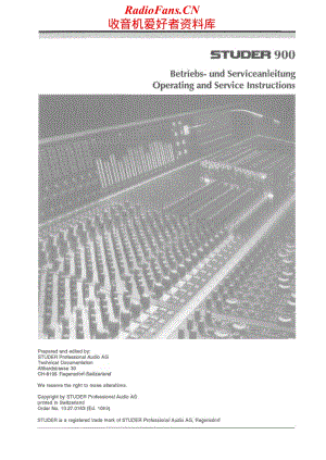 Studer-900-Service-Manual-Section-1电路原理图.pdf
