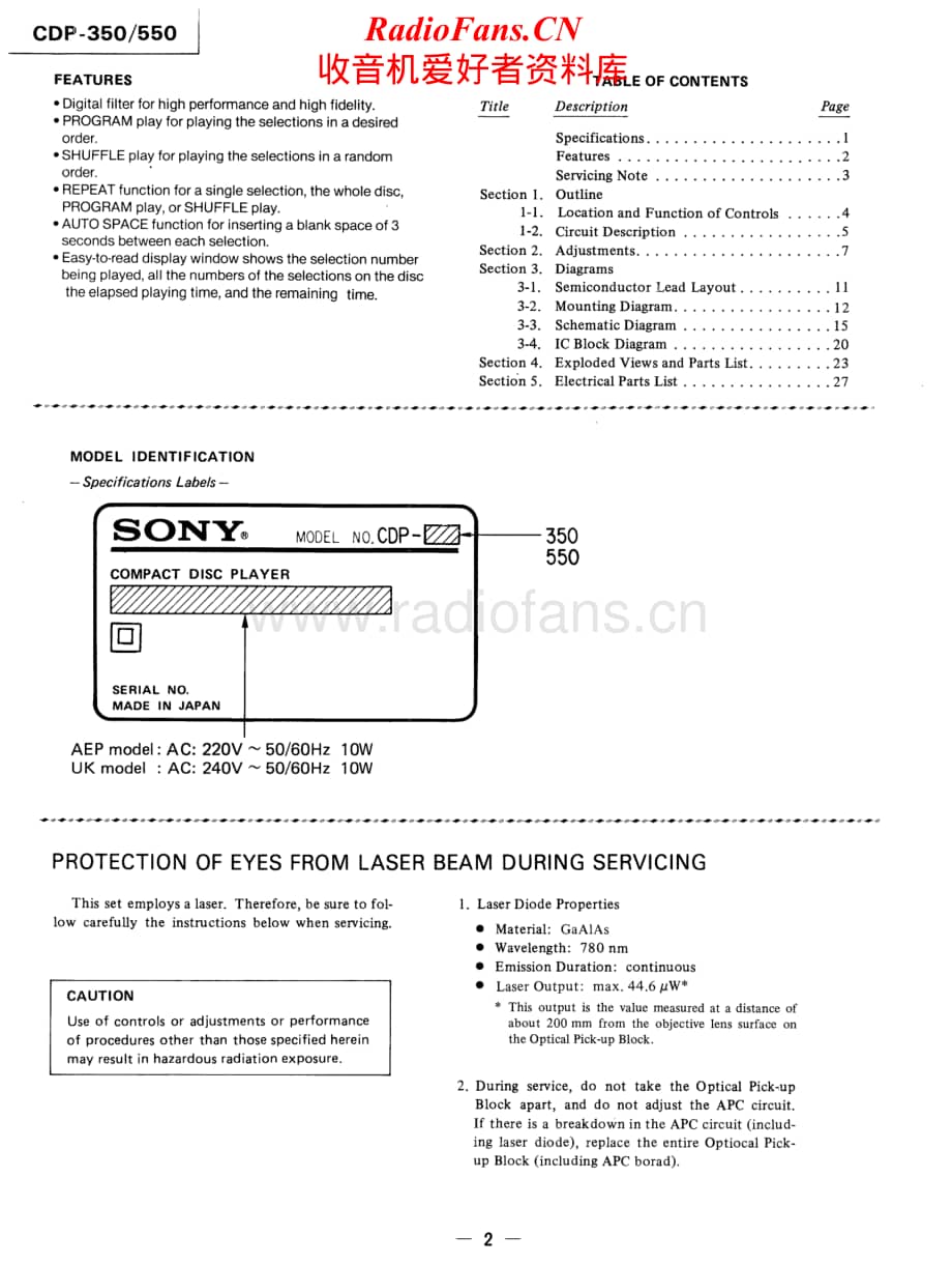 Sony-CDP-350-Service-Manual电路原理图.pdf_第2页